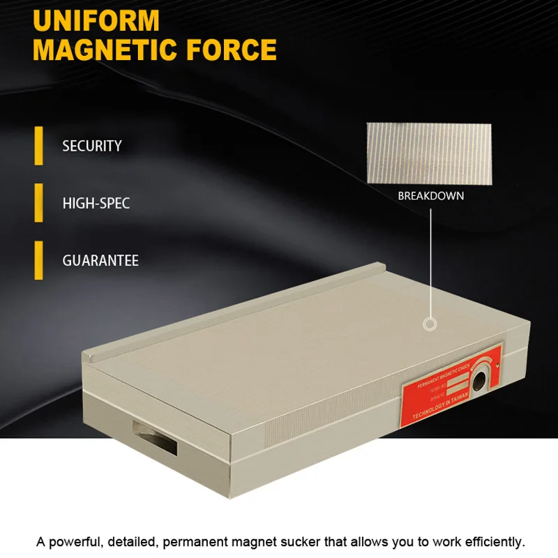 

Surface Grinder Permanent Magnetic Chuck 100*175mm Grinding Disk Applicable To Grinding Machines And Other Processing