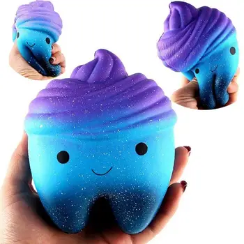 

Cute Anti Stress Toy Colorful Tooth Hand Spinner Slow Rising Squeeze Stress Reliever Toy Kid Gift Decoration For Children Adult