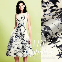 Принт шелковая органза атласная ткань 135 см ширина 14momme