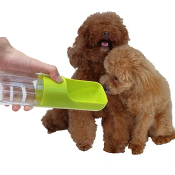 

2020 450ml Dog Water Bottle With Bowl Dispenser For Walking Portable Pet Travel Water Drink Cup