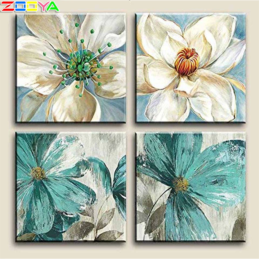 

Zooya 5D Diy Full Diamond Diamond Painting Colorful Flowers Diamond Embroidery With Flowers Diamond Mosaic Handmade Gifts Sp847