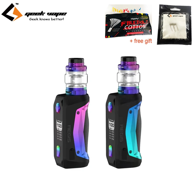 

Original GeekVape Aegis Solo Cerberus Kit 100W Aegis Solo Box MOD with 5.5ml Cerberus Subohm Tank Electronic Cigarette