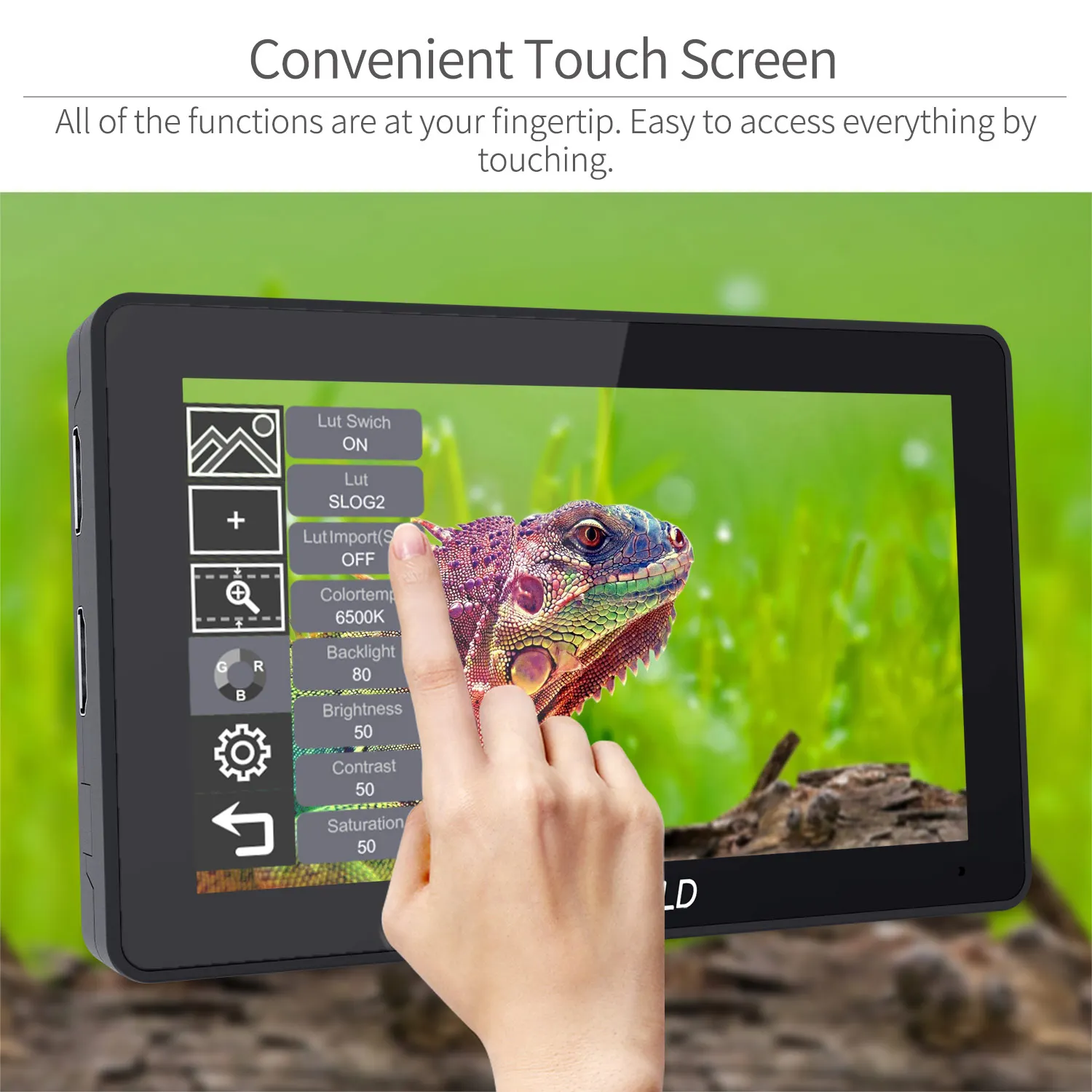 FEELWORLD 5.5 Inch on Camera DSLR Field Monitor FHD IPS Touch Screen 4K HDMI 1920x1080 3D LUT Waveform for Rig Gimbal F6PLUS