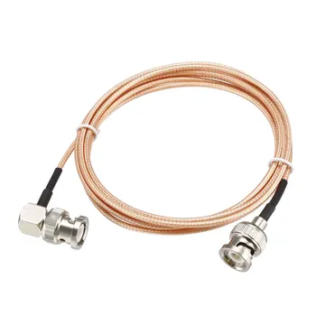 

uxcell 1 Pcs BNC Male to BNC Male Right Angle RG316 Coax Cable 1.64 Feet Length Nickel Plated Connector Body