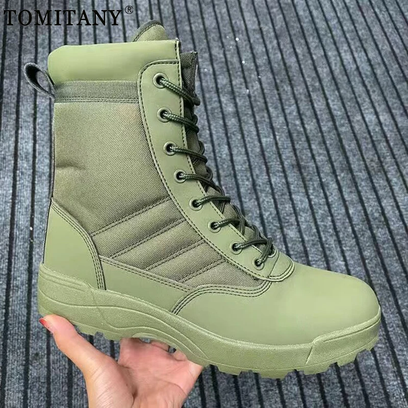 Leather Boots For Men Outdoor Combat Infantry Tactical Boots Ankle Men's Desert Combat Boot Hunting Work