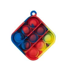 

New Heart Shaped Bubble Push Keychain Anti Stress Sensory Disquiet Educational Autism Relaxing Toy Stress Relief Game Keyring