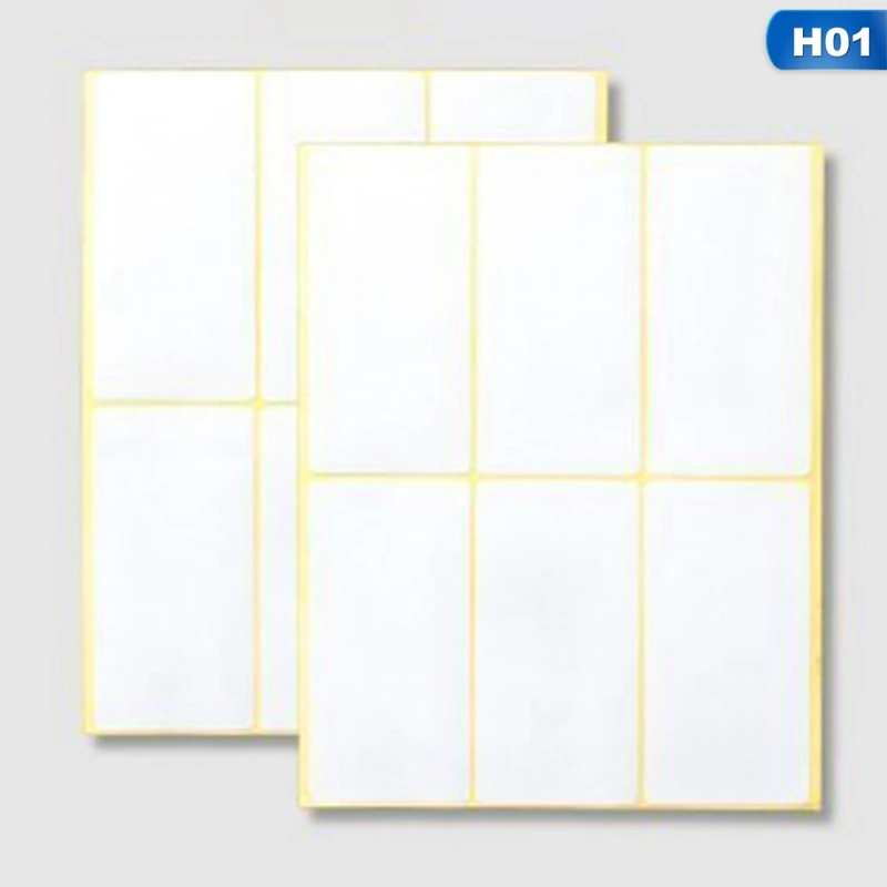 15pcs New White Colour Square Design Student Lab Label / Library Category Sticker White Label Writer Sticker Blank Sticker Label - Цвет: 50x100MM