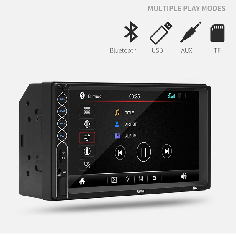 

7 Inch Car Multimedia Player 2DIN Touch Screen Stereo MP5 Player FM Radio Bluetooth USB AUX RCA 2DIN Mirror Link For iPhone XR