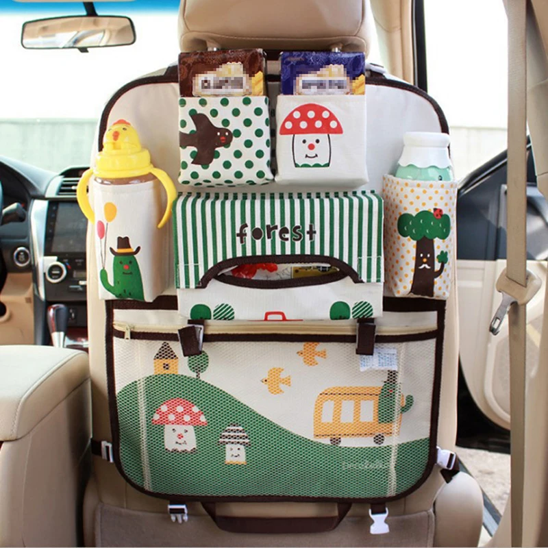 Creative Cartoon Car Seat Back Organizer Hang Storage Bag Baby Kids Toys  Travel Protector Cover Automobile Interior Accessories - Seat Supports -  AliExpress