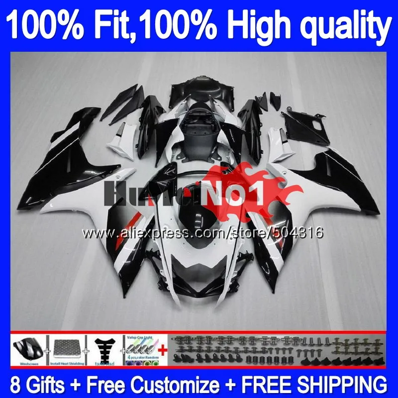 Инъекции для SUZUKI GSXR 750 600 GSXR750 K11 18MC. 7 GSXR600 2011 2012 2013, 11, 12, 13, 14, 15 лет, белого и черного цвета обтекатель