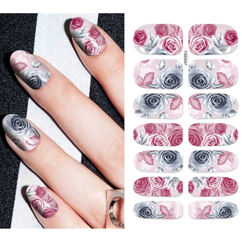 Nail Stickers For Nails Sliders 3D Color Water Transfer Nail Sticker Creativity Decoration Art Necklace Pattern Dreamcatcher