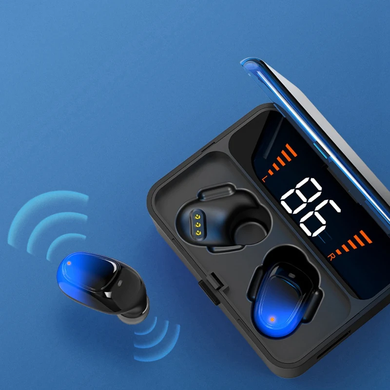 Беспроводные наушники Bluetooth 5,0 для зарядки мобильных устройств TWS bluetooth-гарнитура 3D стерео