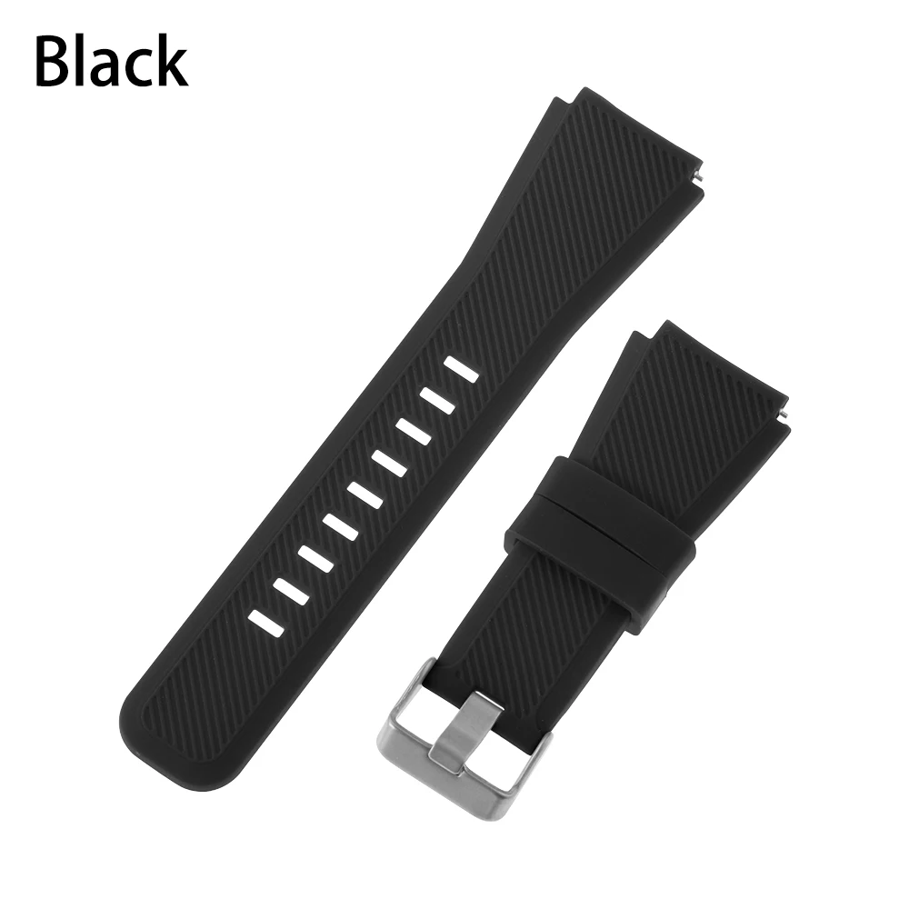 black 1 шт., классические яркие силиконовые часы, ремешок, спортивные сменные часы, браслет, ремешок для huawei Watch GT/GT2, умные аксессуары - Цвет: black