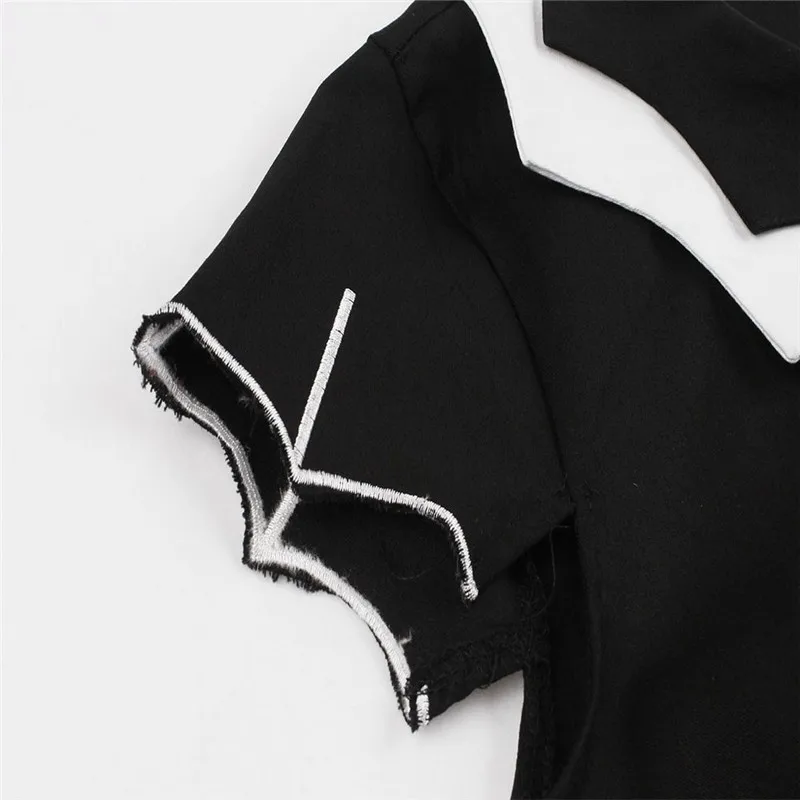 Хэллоуин XL 5XL размера плюс платье с вышивкой летучая мышь женские вечерние платья в стиле панк готическое платье с бантом одежда качели Vestidos N20