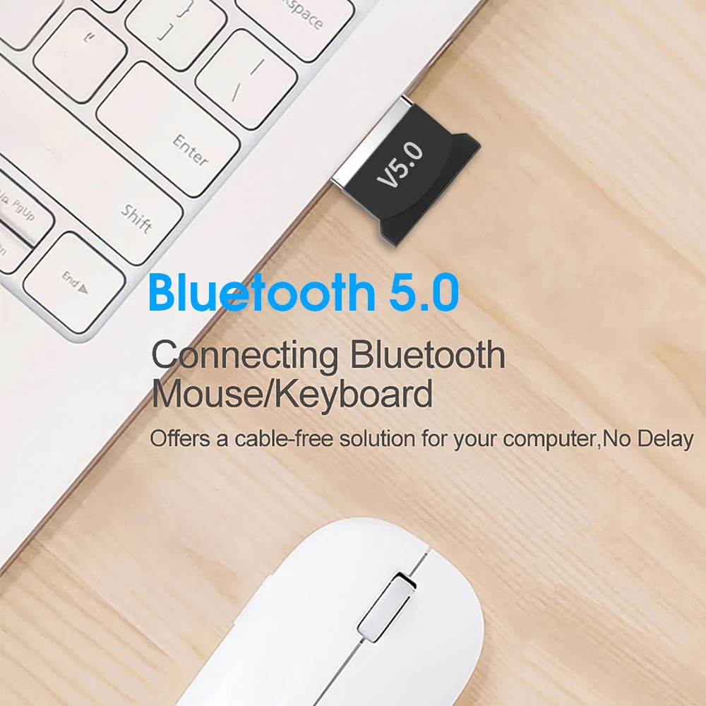 Беспроводной usb адаптер Kebidumei Bluetooth 5 0 мини USB приемник BT5.0V ключ для ноутбука мыши