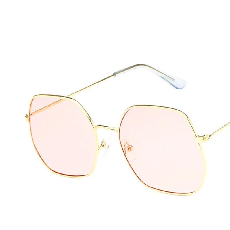 Модные Ретро Металлические солнцезащитные очки пилота женские брендовые дизайнерские розовое зеркало квадратные солнцезащитные очки винтажные роскошные женские Оттенки UV400