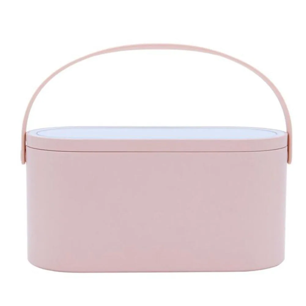 Makeup Mirror Storage Box Travel Cosmetics Adjustable Organizer Lightweight Detachable LED Lights Case Multi Function Portable|Makeup Mirrors| - AliExpress