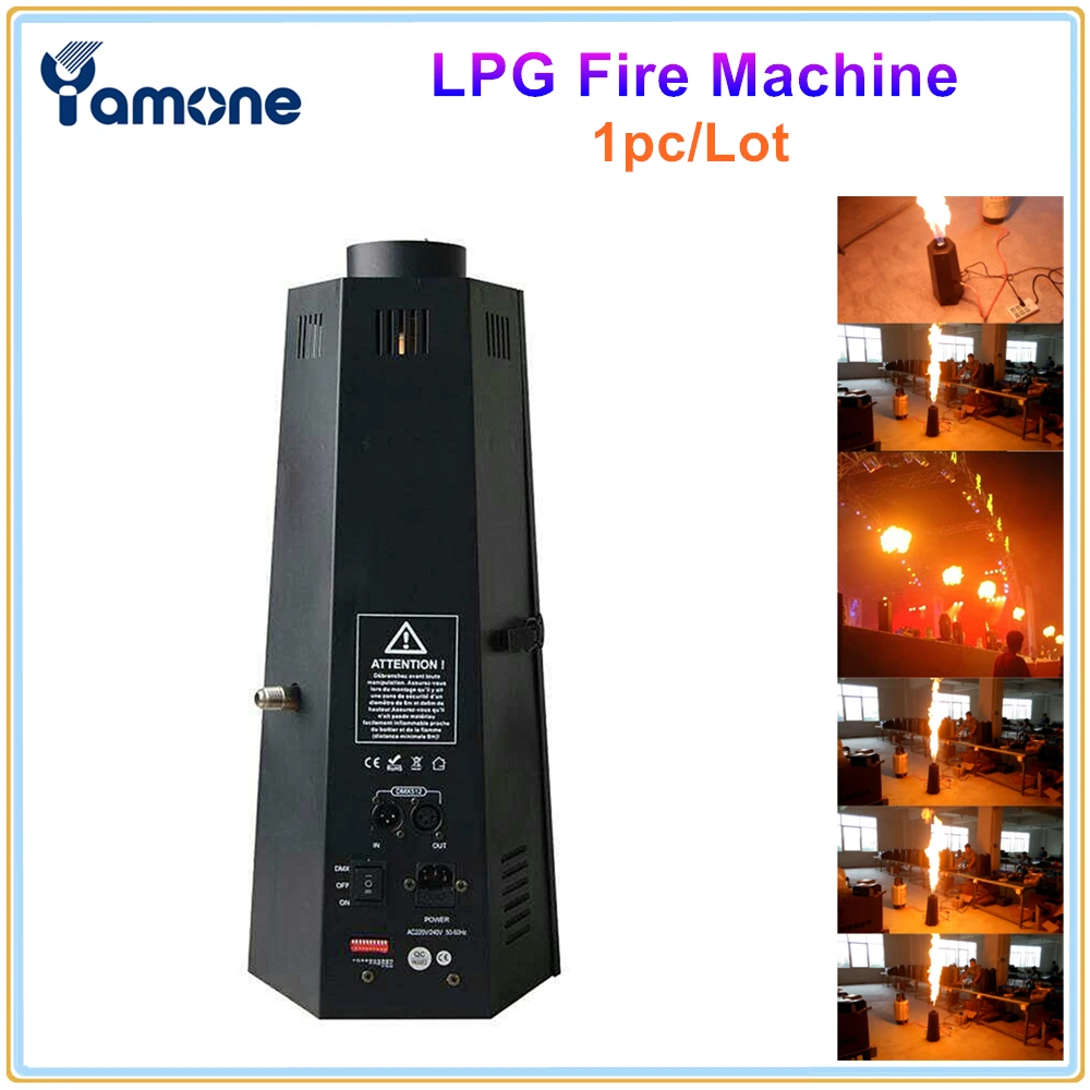 

1pc/Lot Stage LPG Fire Machine 200W Flame Jet Projector DMX Remote Control Hexagon Stage Effect Flame Machine For Party Club