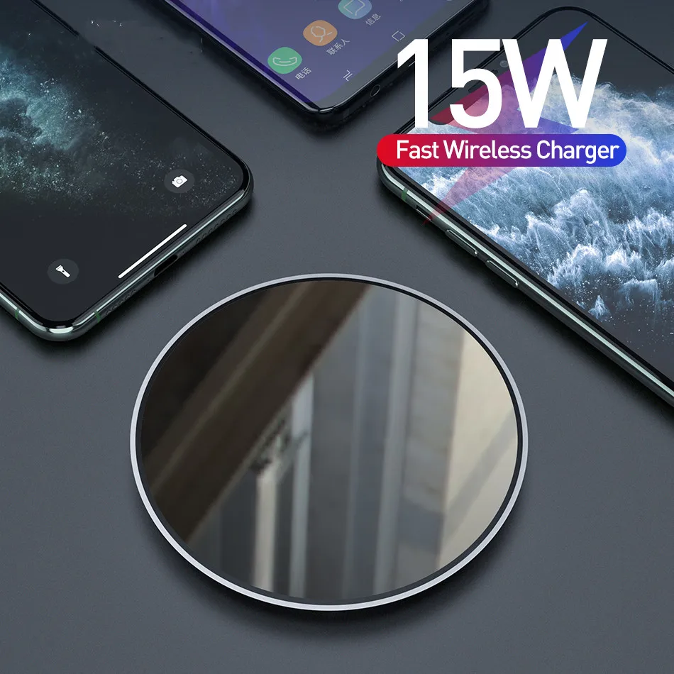 Быстрое беспроводное зарядное устройство ROCK 15 Вт для Samsung S8 S9 Note 9 видимый USB