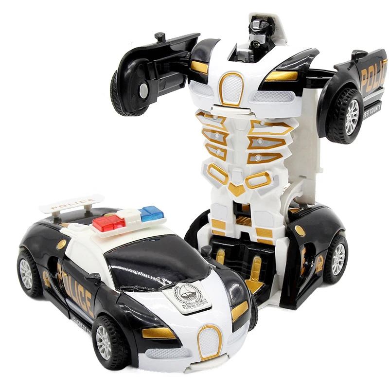 

Deformation Action Crash Inertial Transformation Car Toys Automatic Transform 2 In 1 Robot Birthday Gift for Boys Children Y142