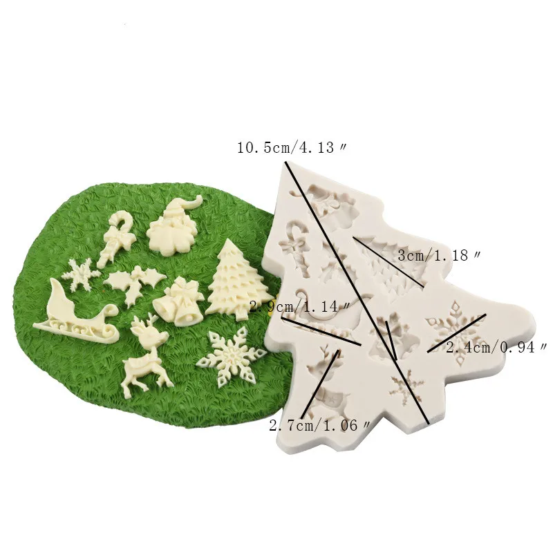 Рождественская елка Санта Клаус Плесень DIY Силикагель сахар инструмент для украшения выпечки шоколадная форма силиконовая форма