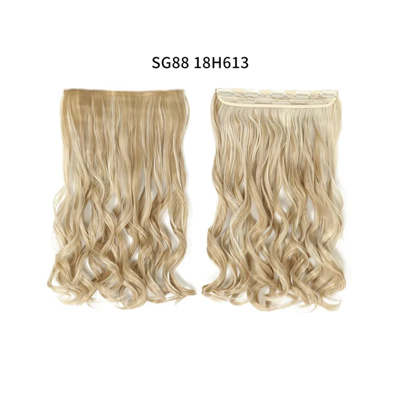 Накладные пряди из синтетических волос 22 дюйма с 5 зажимами|clip in hair|clip hair extensionsclip