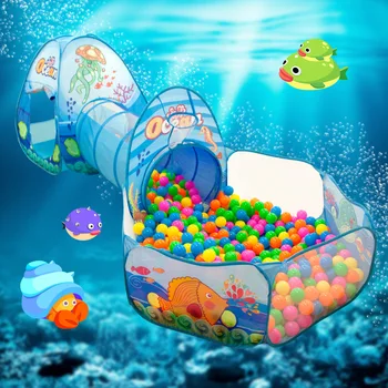 

Toys Tunnel Tent Ocean Series Cartoon Game Big Space Ball Pits Portable Pool Foldable Children Outdoor Sports Educational Toy