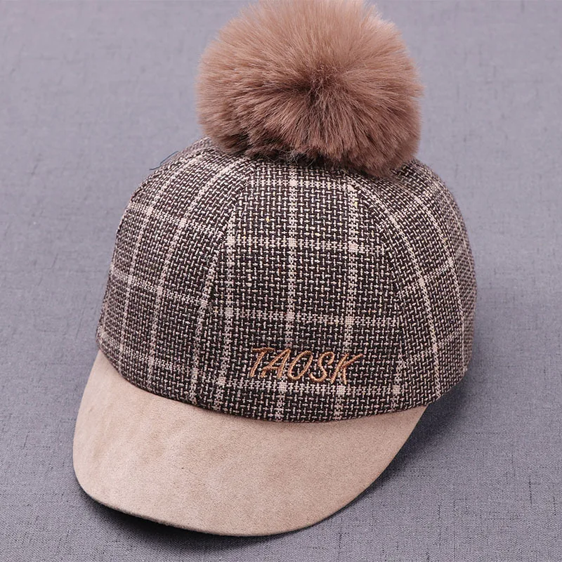 Khaki Hylidge Pom снежные шапки для детей, теплая зимняя шапка для мальчиков, детские шапки для малышей, шапка в полоску для мальчиков, теплая мягкая шапка для волос - Цвет: Khaki