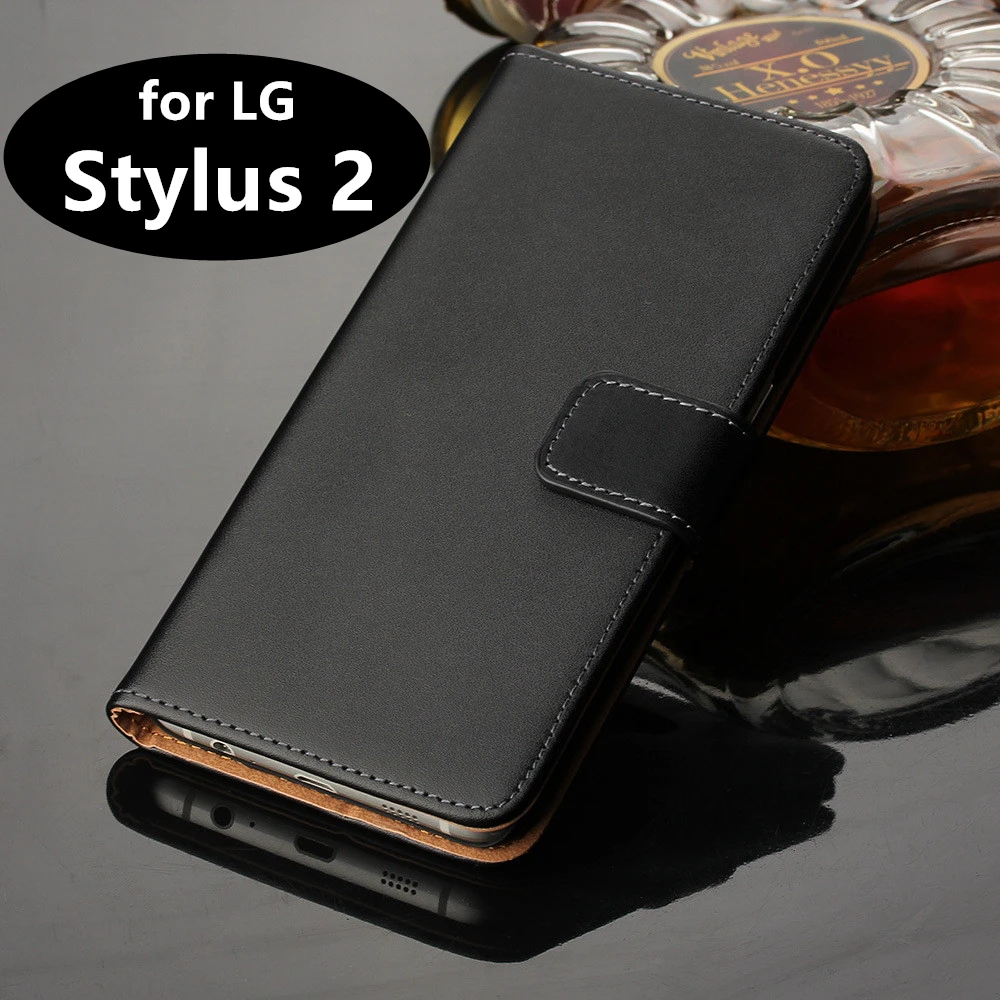 

Premium Leather Flip Cover Luxury Wallet case for LG Stylus 2 5.7" card holder holster phone shell GG