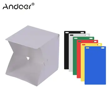 

Andoer Tabletop Shooting Portable LED Studio Light Box Tent Kit Mini Foldable Photo Softbox for Products Still Life Shooting