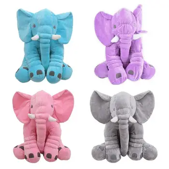

Plush Stuffed Elephant Toys Dumb Lovely Excellent Workmanship Delicate Feel Doll Sleeping Back Cushion Baby Accompany Xmas Gift