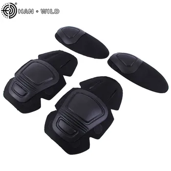 

HAN WILD Frog Suit Knee Pads Elbow Support Paintball Airsoft Tactical Kneepad Interpolated Knee Protector Set Gear Combat