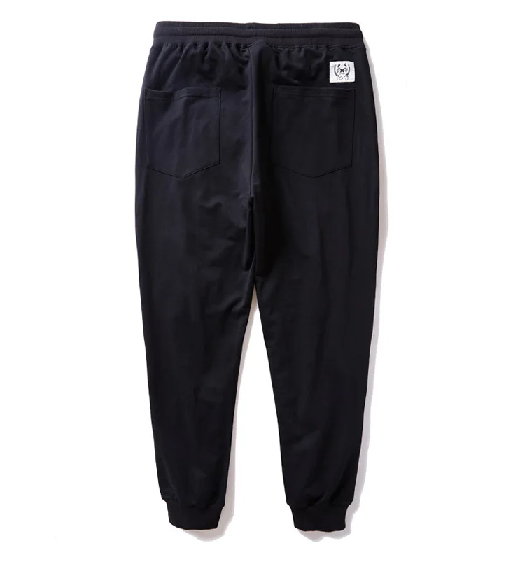 New Style Men Summer Pure Cotton Fashion Athletic Pants Men's Korean-style Trend Large Size Beam Leg Elastic High-waisted Casual