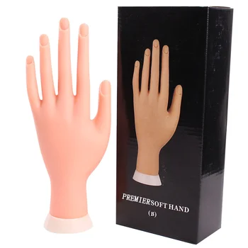

Hot Flexible Prosthetic Hand Model Silicone Nail Art Training Display Personal Salon Manicure Practice Tools t6