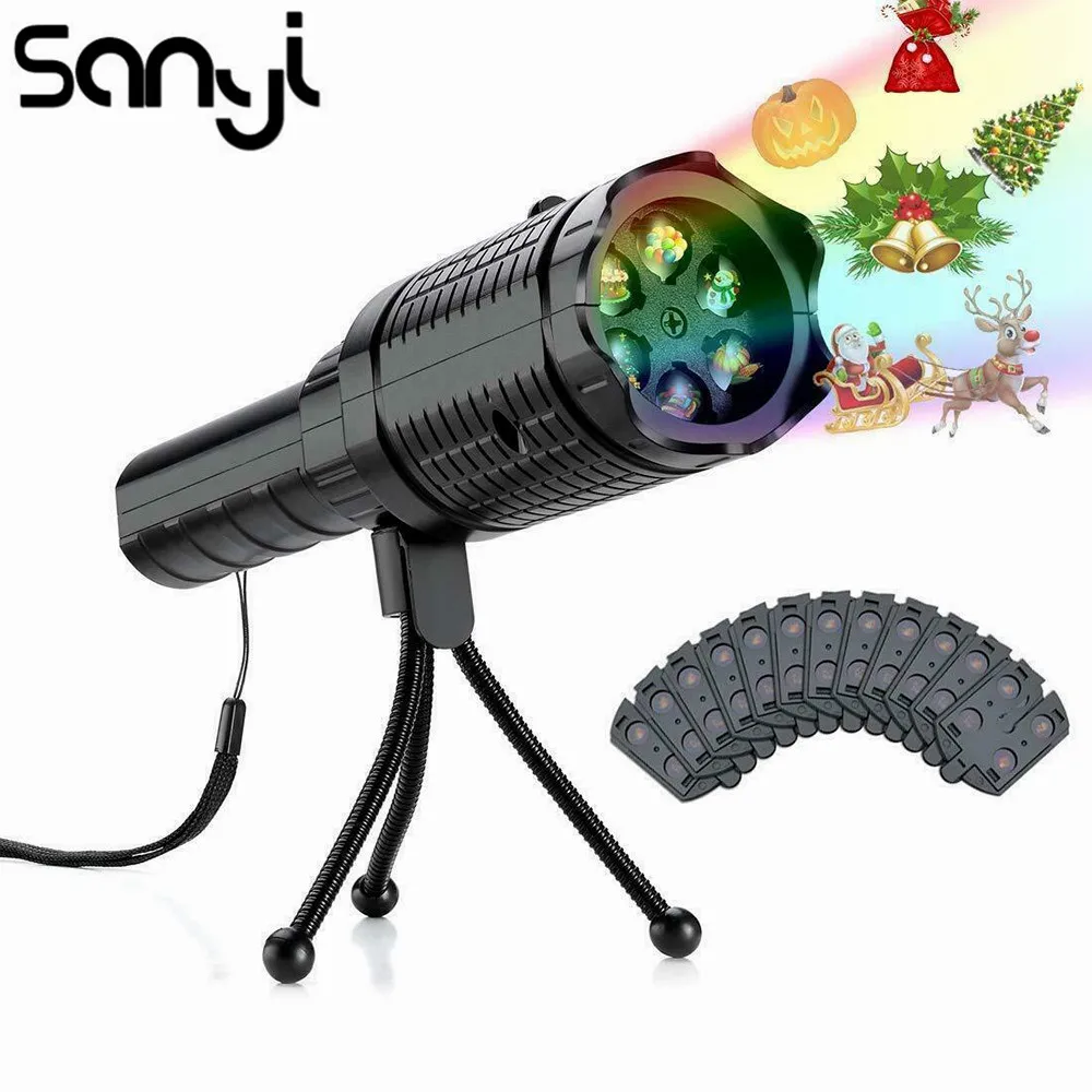 Sanyi светодиодный фонарик для проектора с зарядкой от usb/1*18650 батарея 3 режима освещения светодиодный фонарик для фестиваля переключатель режима лампы