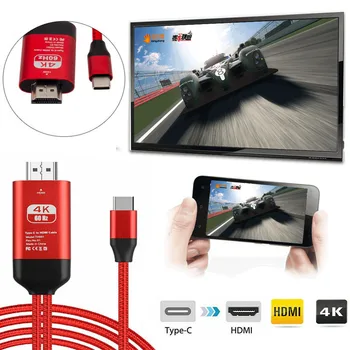 

6.6FT usb type c usbc usb-c to hdmi male cable adapter 4K 60Hz USB to HDMI 2.0 Adapter Converter Cord with Aluminum alloy case