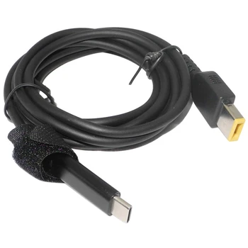 

1.5M Conversion Cable Type-C Male to Square DC Male with PD Power Charging Cable for Lenovo Laptop Black