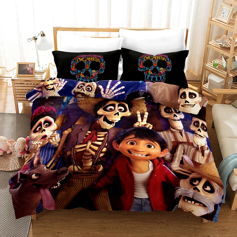 Пододеяльник с 3d рисунком из мультфильма Дисней, комплект из 3 предметов, мягкое и удобное постельное белье из полиэстера, чехол для подушки, пододеяльник, домашний текстиль 2D01