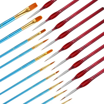 

19 Pcs Paint Brush Set, Including 9 Pcs Detail Paint Brushes for Acrylic Painting Watercolor