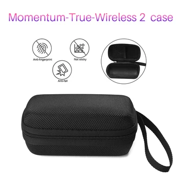 

Black Nylon Storage Box Carry Travel Zipper Accessory Bag Protection Pouch For SENNHEISER True Wireless Earphone