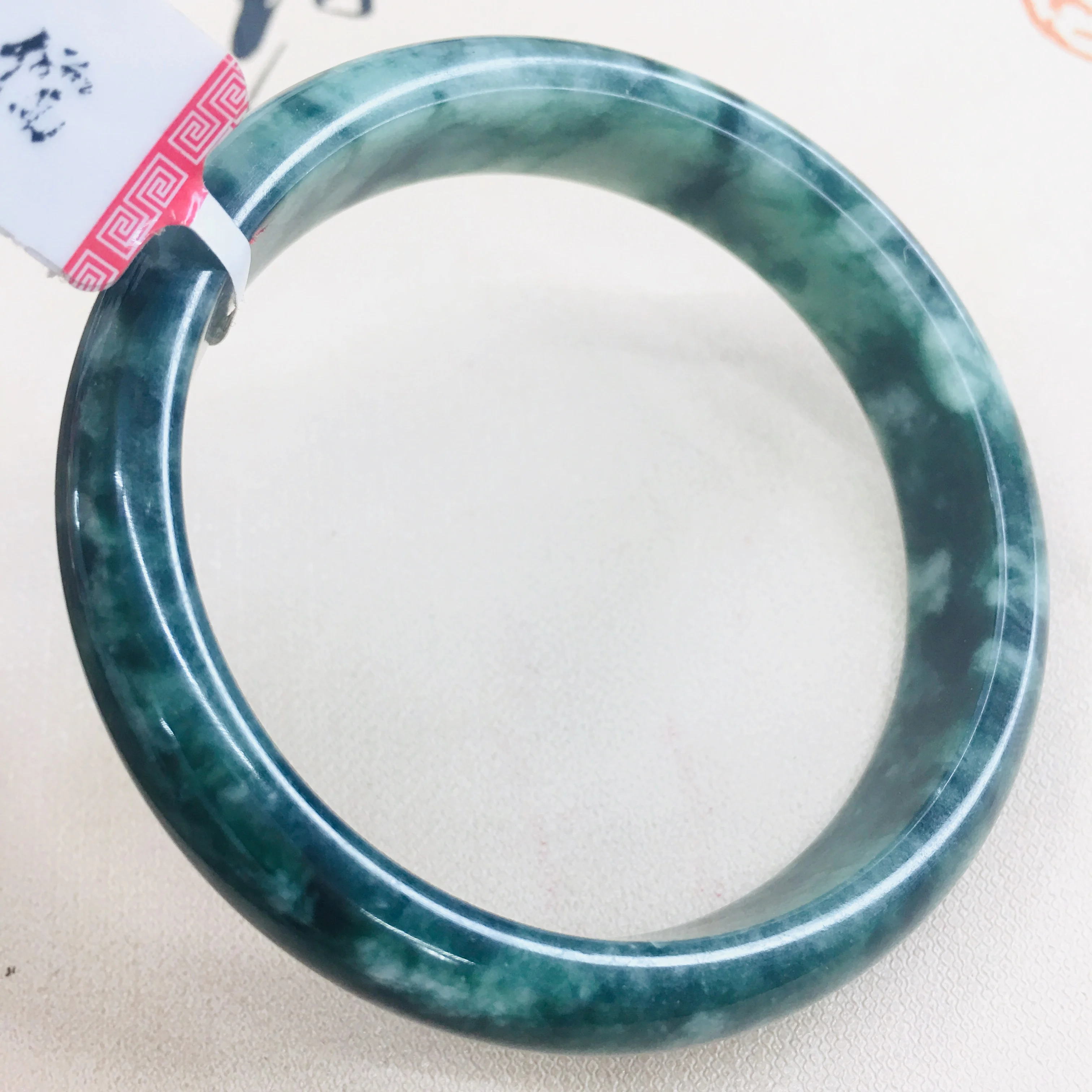 Zheru ювелирные изделия чистый натуральный жадеитовый браслет натуральный благородный темно-зеленый 54-62 мм двухцветный женский нефритовый