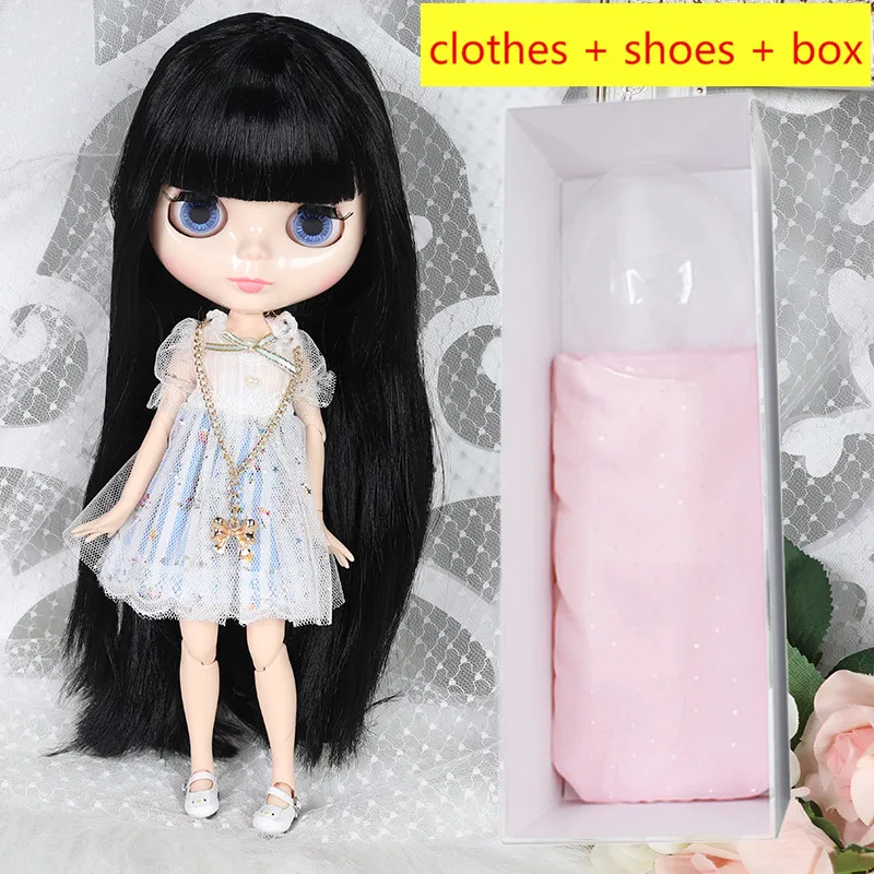 style 12 Кукла Blyth 1/6 BJD 30 см 7/19 суставов, белая кожа черные волосы, одежда+ обувь+ коробка набор, куклы игрушки для детей девочек подарочная коробка - Цвет: style 12