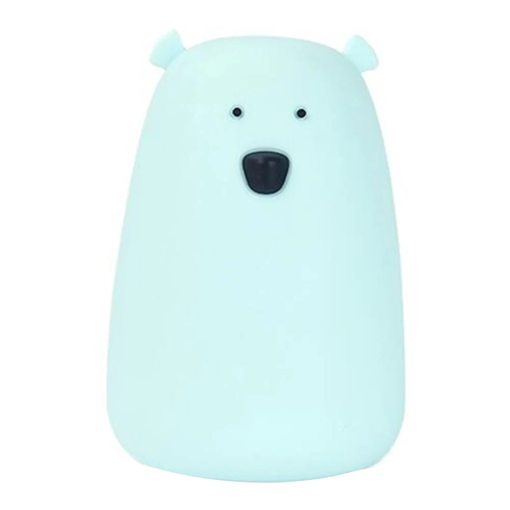 

Gift Cartoon Bedside Luminous Led Bedroom Dimming Multicolor Night Light USB Rechargeable Cute Bear Toy Kids Pressure Reducing