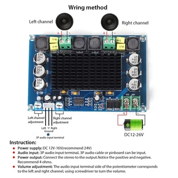 

2*150W 2 Channel TPA3116 digital Power Stereo Amplifier Board dual TPA3116D2 With TL074C op preamplifier Audio Amplifier