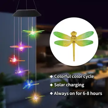

Outdoor LED Solar Light Sun Wind Chimes Light Home Decor Garden Hanging Lamp Yard Decoration Solar Wind Chimes Cocina