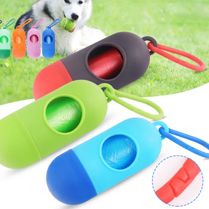 Practical Pet Dog Poop Bag Dispenser Cat Waste Garbage Holder Poop Bags Set Animal Garbage Collector Trash Clean Supplies