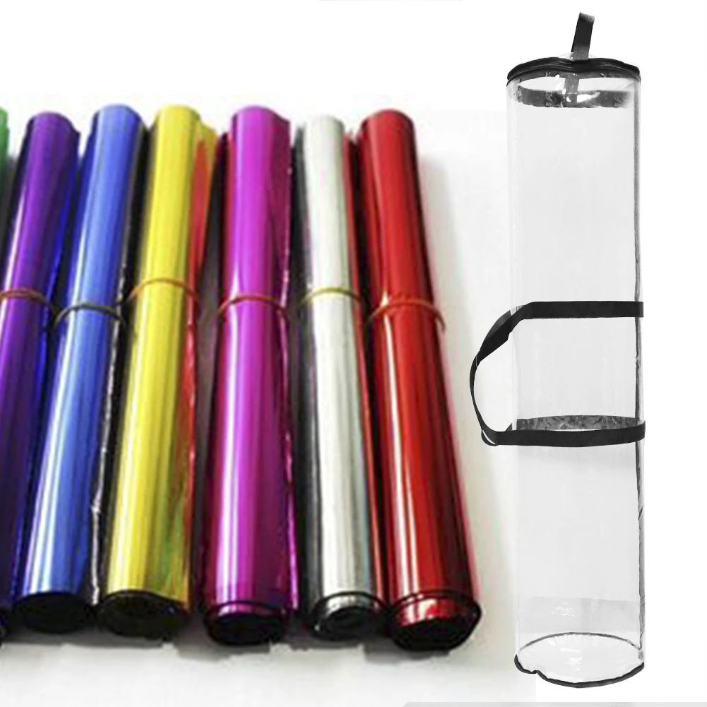 

Gift Wrapping Paper Storage Organizer Bag Christmas 24 Rolls 40 Inch PVC Clear Bag Zippered Wrap with Handles 100*24cm