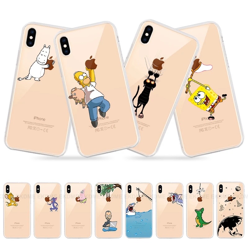 Мультфильм Забавный динозавр чехол для IPhone x 7 8 XR XS Max Животные 6 6s плюс 5 5S SE Чехлы