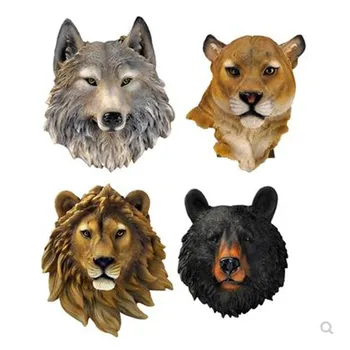 

Animal head pendant, wall sticker wall hanging crafts, lion, wolf, bear, tiger, leopard, wall decoration, decoration gift