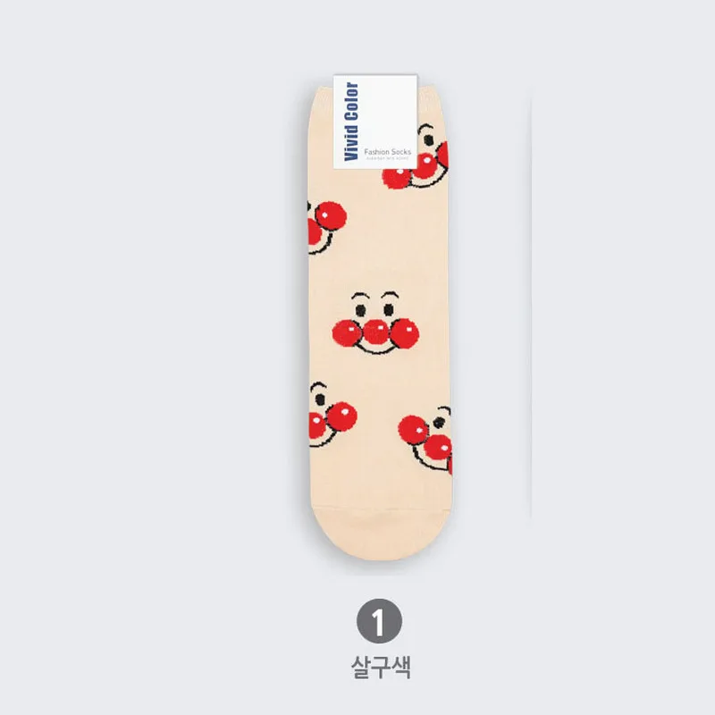Anpanman Print Socks Baikinman TweetyBird Toad Cute Funny Cartoon Women Cotton Sock Autumn Winter Casual Comfortable Breathable